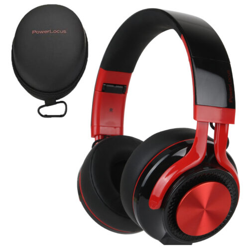 PowerLocus P3 Bluetooth fejhallgató - fekete/piros