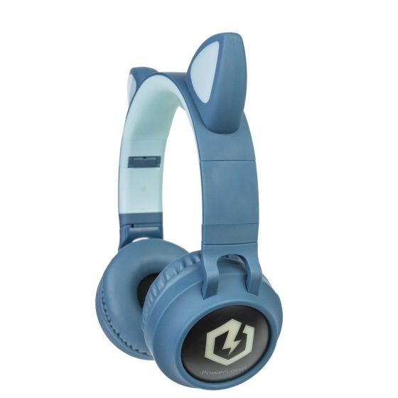 Buddy – Bezprzewodowe słuchawki dla dzieci /niebieskie z uszami/