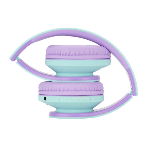 Căști Audio Wireless pentru Copii, PowerLocus P2 (verde / violet)
