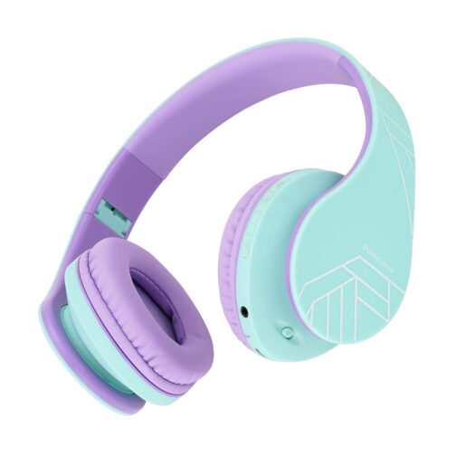 Słuchawki Bluetooth PowerLocus P2 dla dzieci (Zielony/Fioletowy)