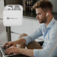 Słuchawki bezprzewodowe PowerLocus PLX, Prawdziwe bezprzewodowe słuchawki douszne (białe)
