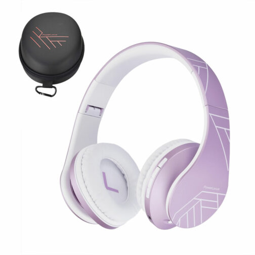 PowerLocus P2 Bluetooth fejhallgató gyerekeknek - fehér/lila