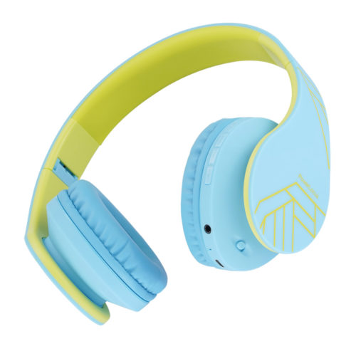 PowerLocus P2 Bluetooth fejhallgató gyerekeknek (kék/zöld)