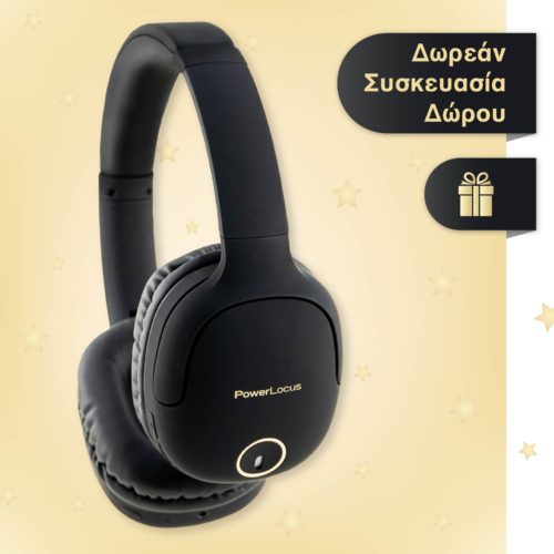 Ακουστικά Bluetooth PowerLocus P7 (Μαύρα, Χρυσά)