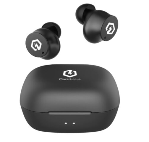 PowerLocus PLX5 True Wireless Earbuds, Bluetooth fülhallgató, Fekete