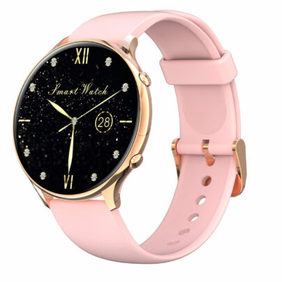 Smart Watch PowerLocus Vivi, Χρυσό (Ροζ λουράκι σιλικόνης + Χρυσό μεταλλικό)