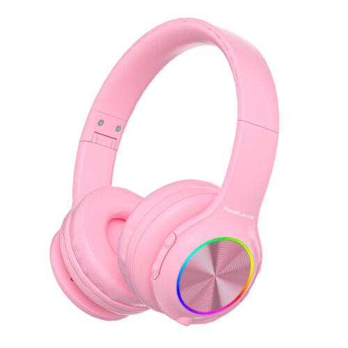 PowerLocus PLED Bluetooth fejhallgató, 30 óralejátszási idő (Rózsaszín)