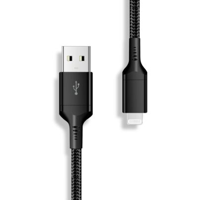 USB-C кабел, PowerLocus Въжена Плетка, Бързо Зареждане, Черен
