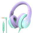 Παιδικά ενσύρματα ακουστικά PowerLocus Mio Wired, Πράσινο/Μωβ